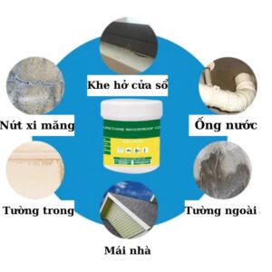 Keo quét chống thấm trong suốt bảo vệ vết nứt mái nhà, sàn nhà vệ sinh, máng xối, mái tôn, sàn nhà… 300gram, 1kg, 2kg, 5kg, 10kg